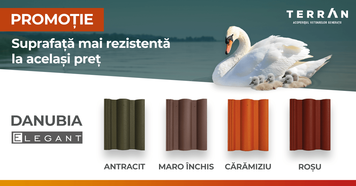 Promoție – Țiglele Danubia cu suprafața Elegant